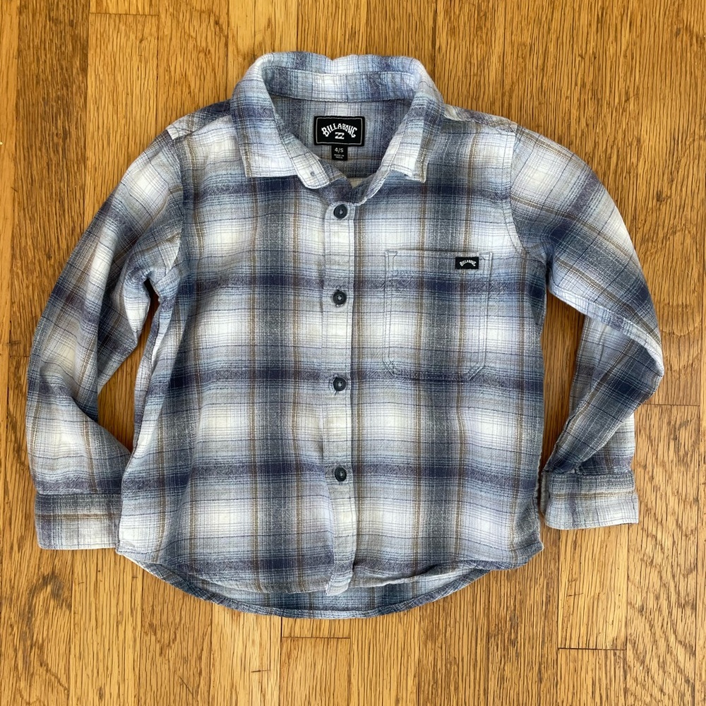 Boys Billabong Flannel Size 4